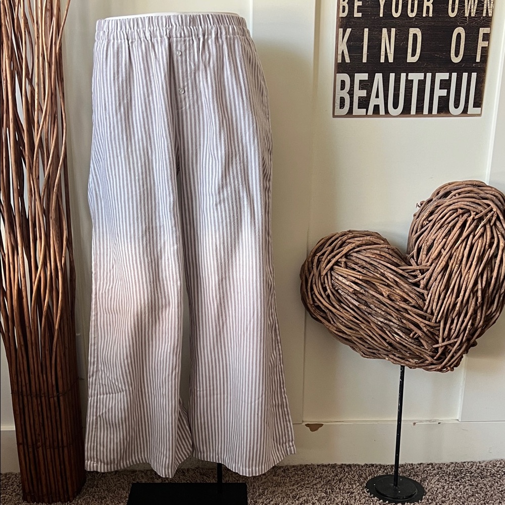 Sincerely Jules Gray Striped Pajama Pants